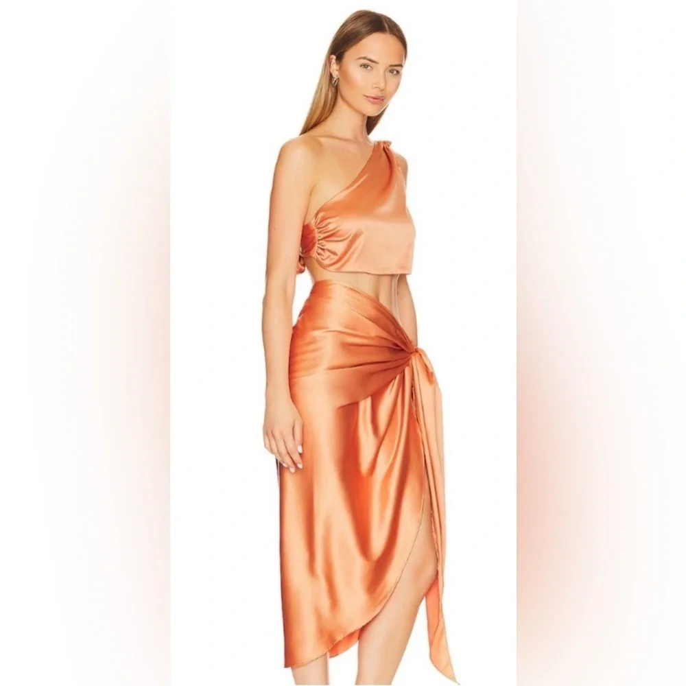Baobab Collection Marea 2pc Set Asymmetrical Set in Orange “Luz” NWT - Picture 3 of 16